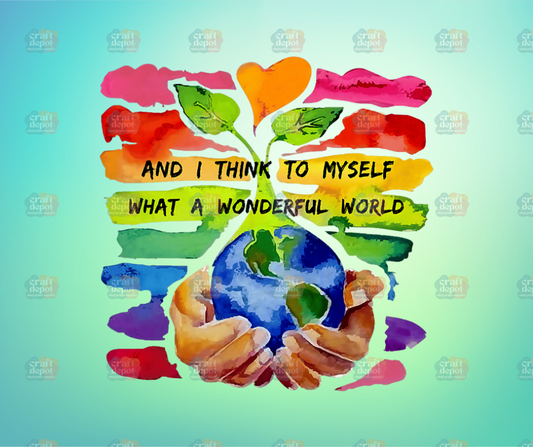 DTF PRINT-What a Wonderful World-Earth Day