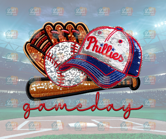DTF PRINT-FAUX SEQUINS-Phillies-Baseball