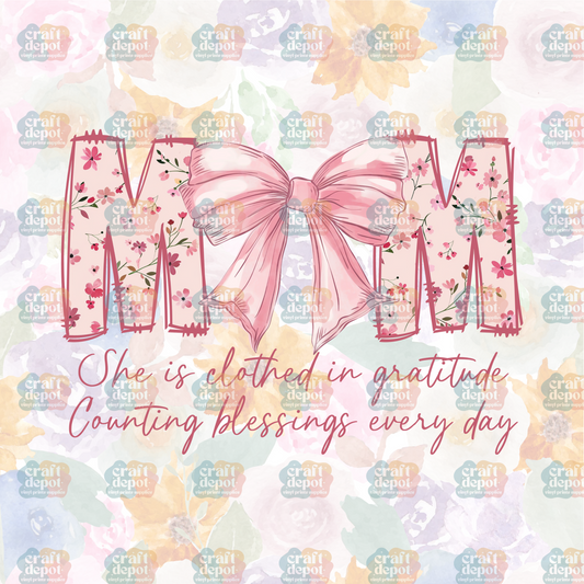 DTF PRINT-Coquette Bow Mom-Mom