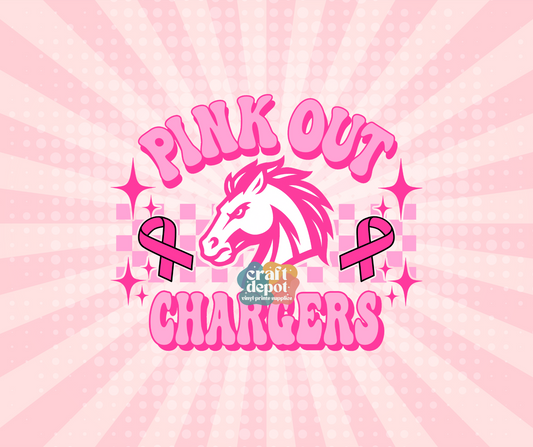 DTF PRINT- Pink Out-Breast Cancer Awareness-Chargers