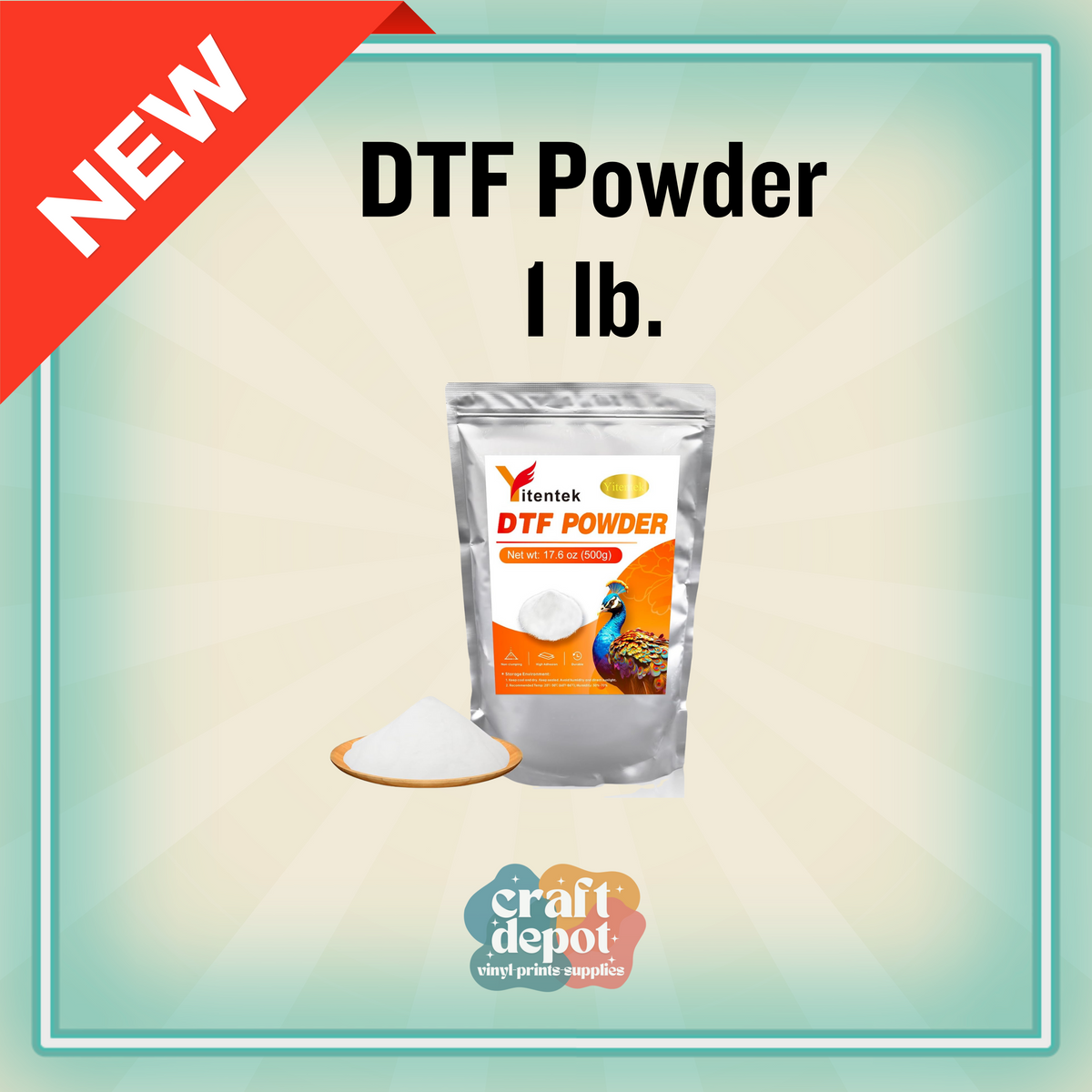 Dtc Powder DTF Powder 17.6oz (500g) – Craft Depot RGV