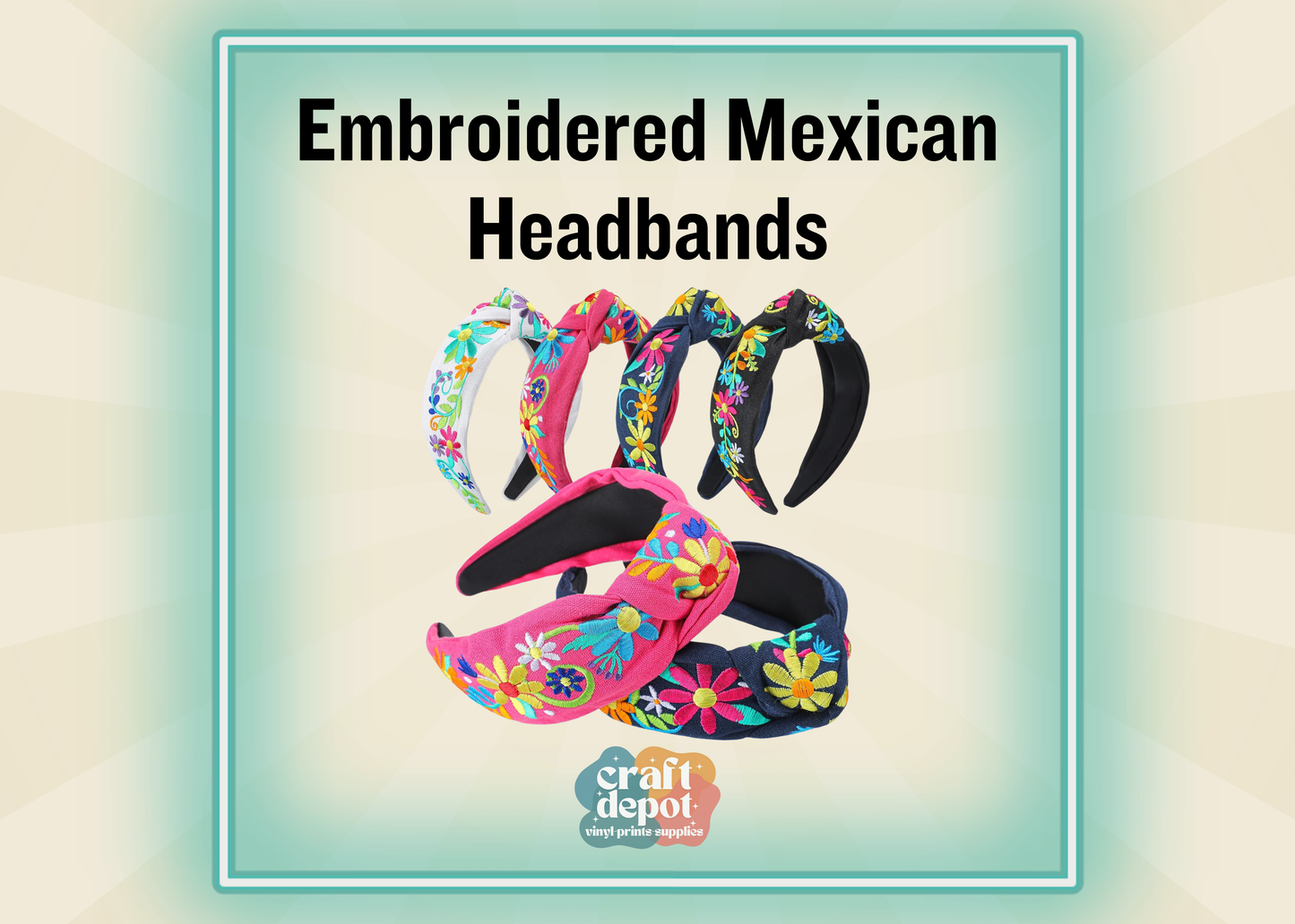 Embroidered Mexican Headbands