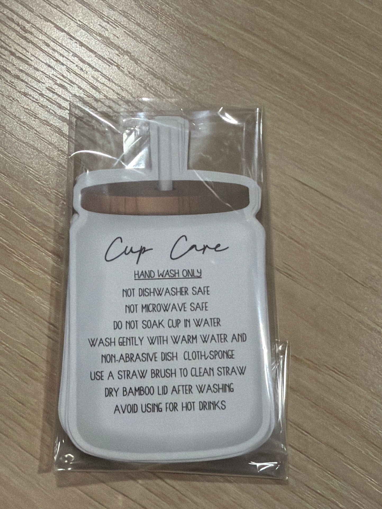 Cup Care Card Instructions-10 count