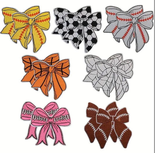 Sports Ball Bow Patches