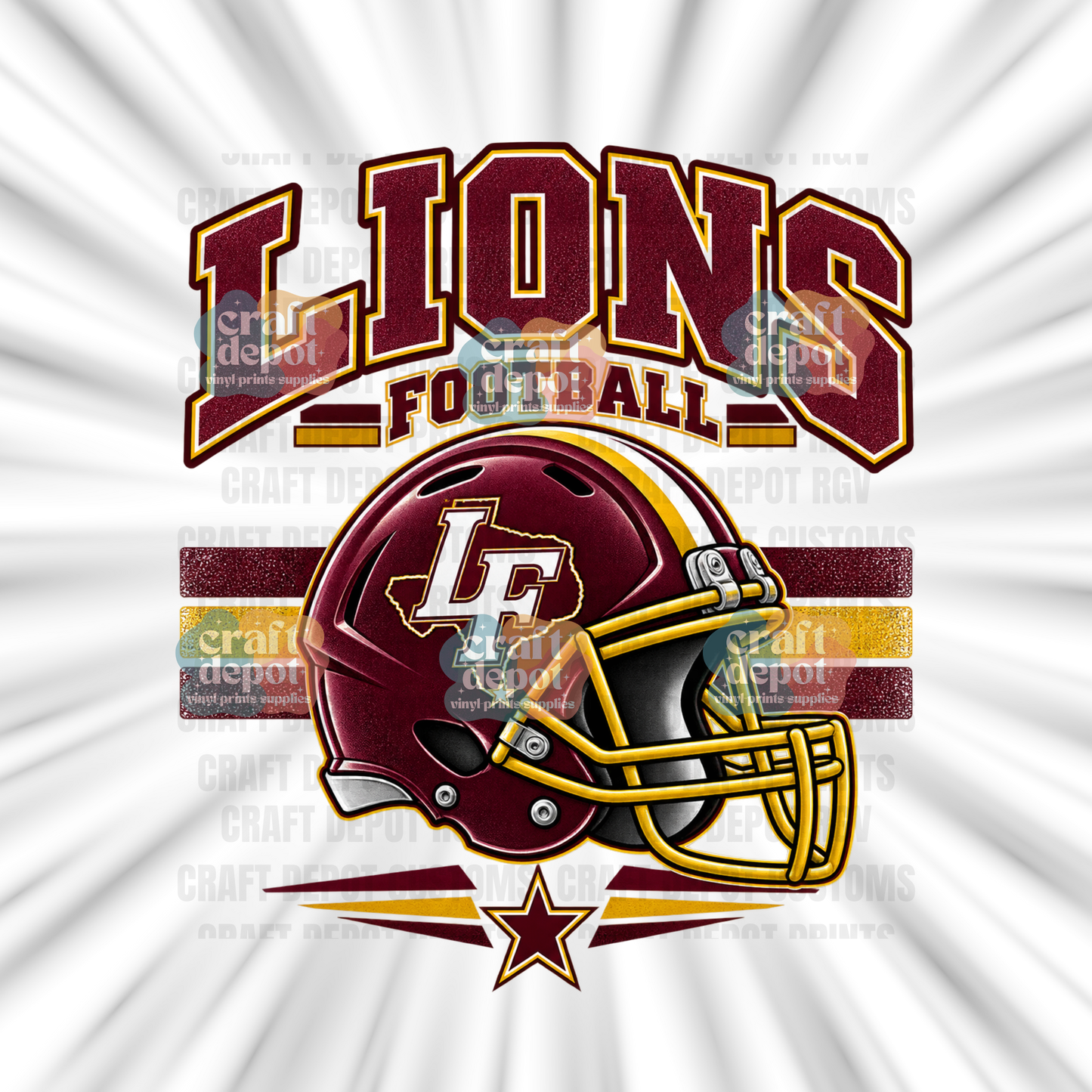 DTF PRINT-Football Team-La Feria Lions