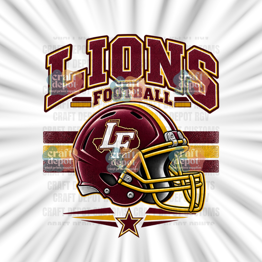 DTF PRINT-Football Team-La Feria Lions