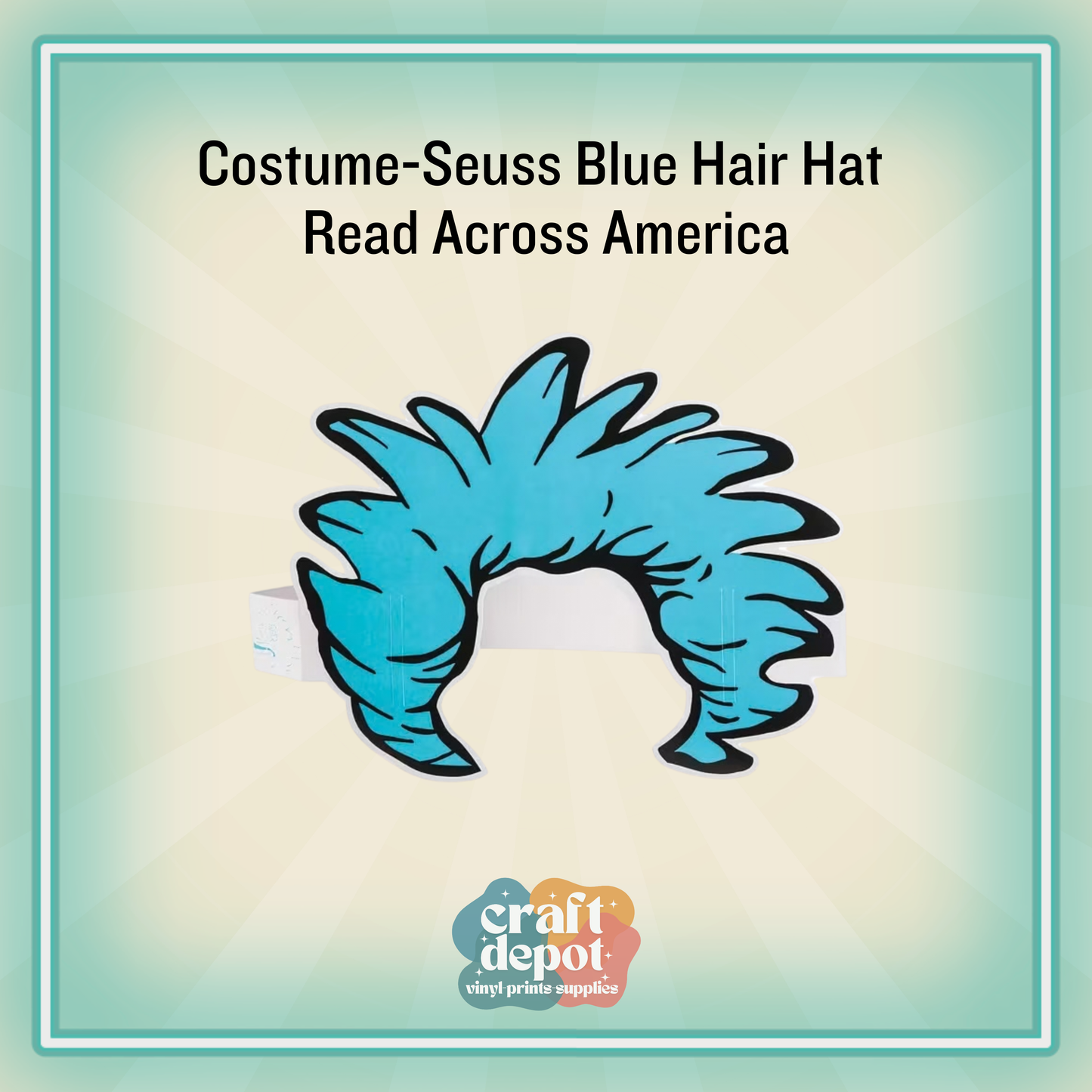 Seuss Blue Hair-Costume Hat-Read Across America