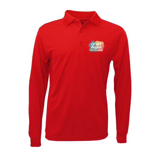 PRE-ORDER-BLANK XT50 Adult Polo-Cool-Tek Long Sleeve Shirt