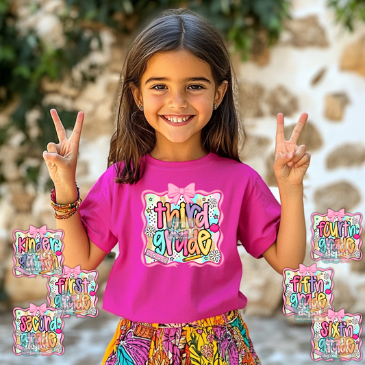DTF PRINTS-Back to School- Coquette Grade Levels