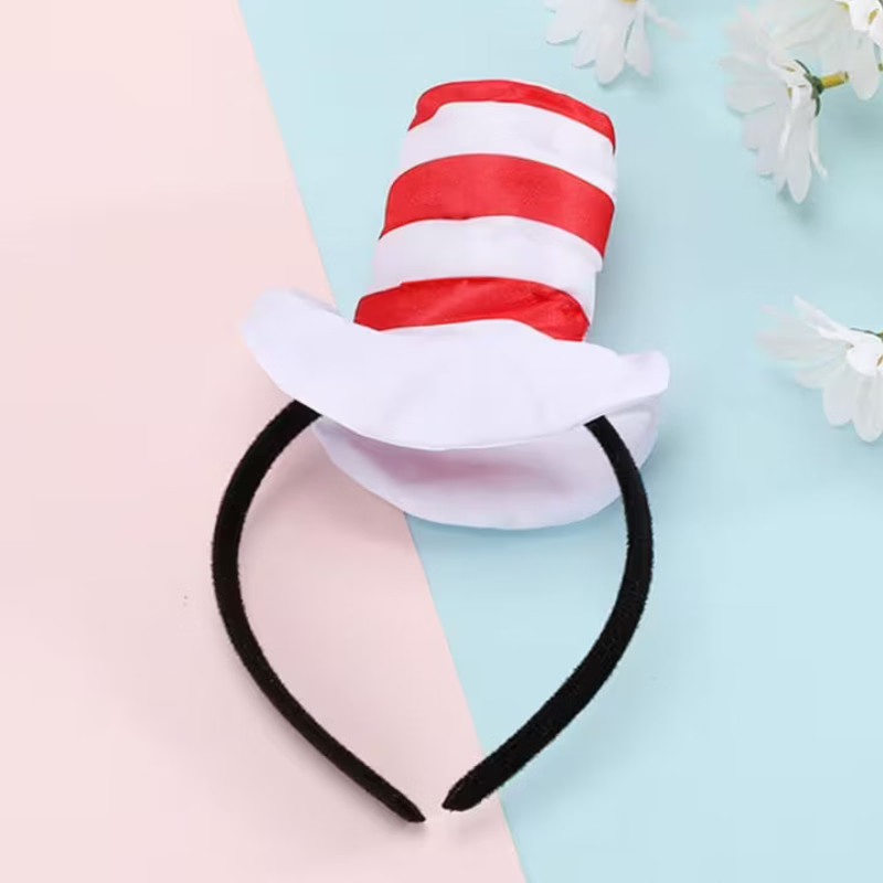 Seuss-Striped Hat Character Inspired Headband
