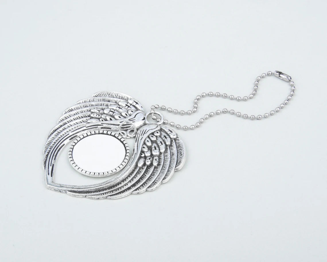 Angel Wing Mirror Charm-SUBLIMATION- 1 sided